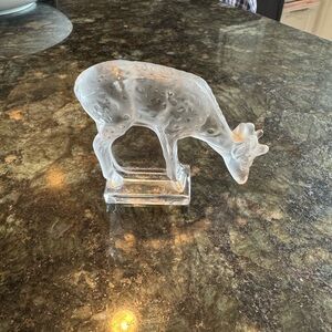 Clear Glass Deer Figurine
